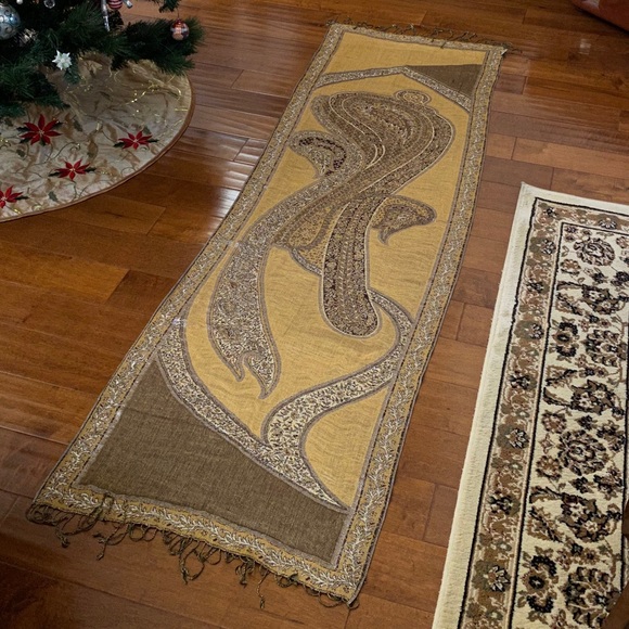 Gold/Brown Large Scarf - Picture 2 of 7